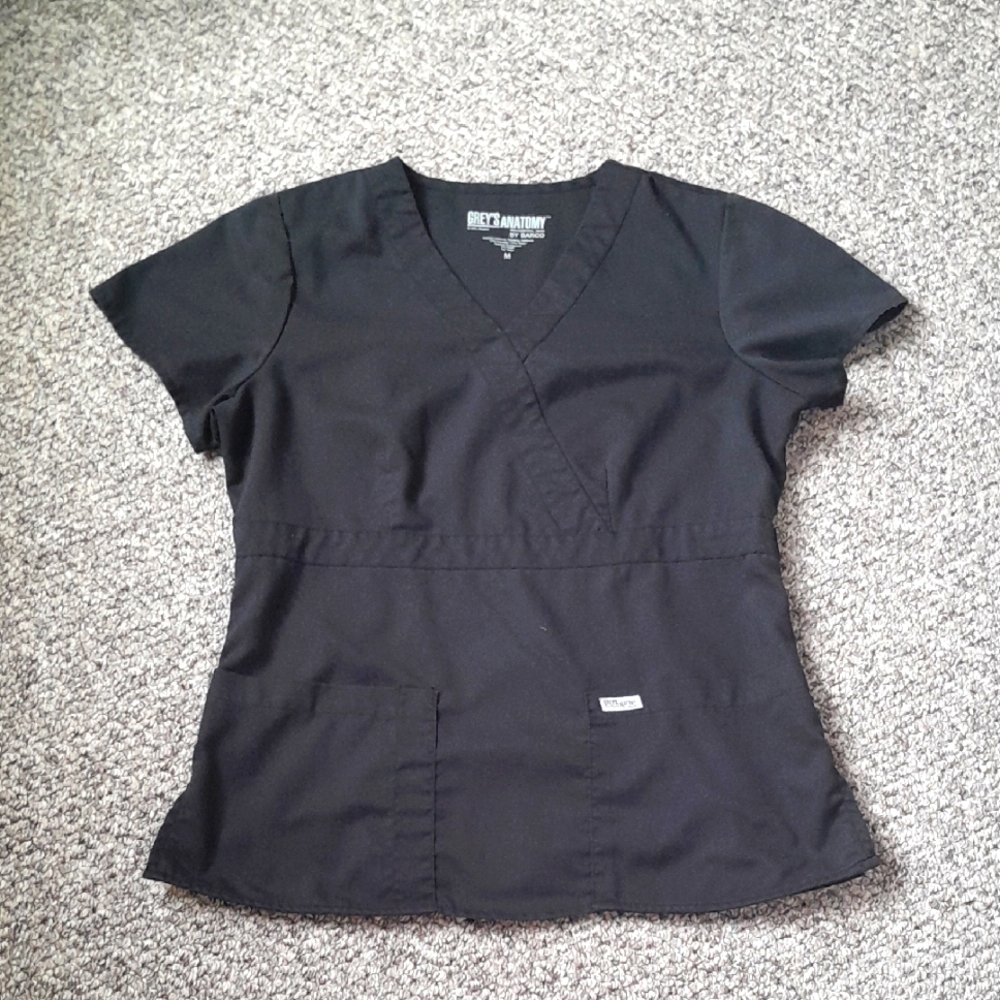 Women's Black Scrub Top